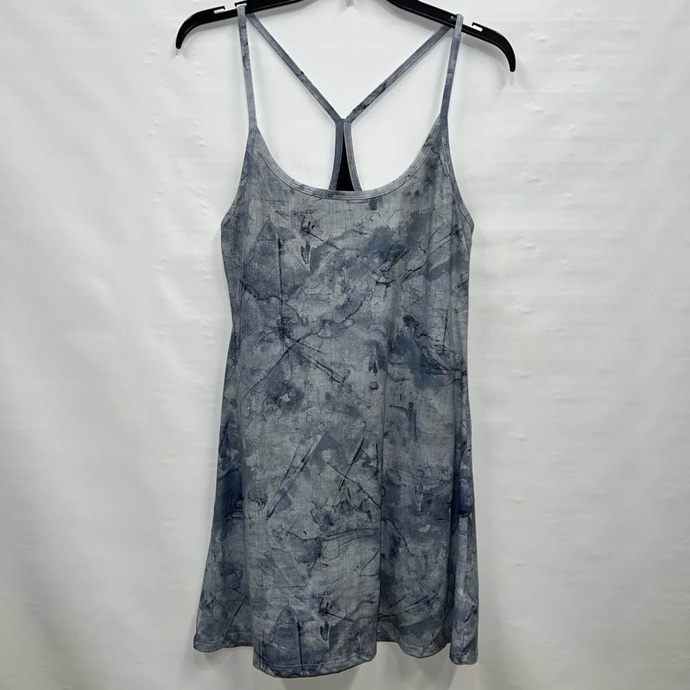 EVCR Exercise Dress Women’s Large Blue Under Short Pocket Polyester Spandex